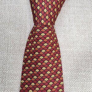 Paul Stuart Tie 100% Silk 3.25”x60” EUC Art Deco Made In USA